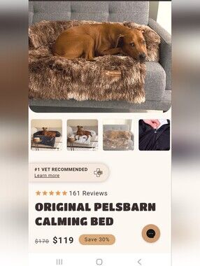 Pelsbarn Calming Dog Bed Faux Fur